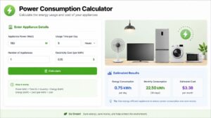 Power Consumption Calculator