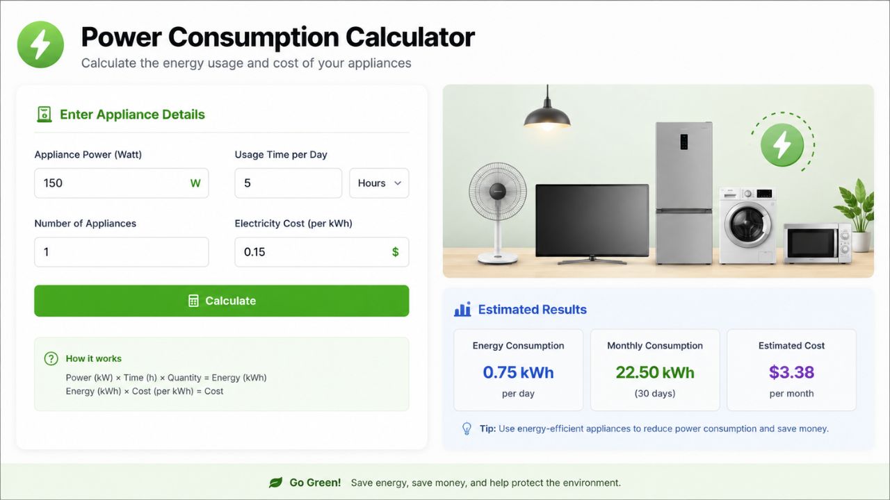 Power Consumption Calculator