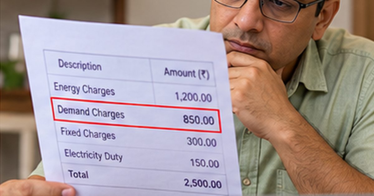 Reviewing demand charges on a commercial electricity bill